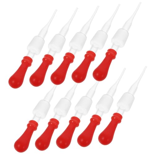 CIYODO 10pcs Glass Droppers 1ml Pipettes for Lab Transfer Pipettes Serum Bottles Dropper