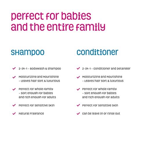 Nature's Baby Shampoo & Conditioner - Formulated For Problem And Sensitive Skin - Ph Neutral & Sulfate Free, 16 Oz (Combo Pack) (Lavender Chamomile) #TOP5