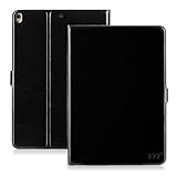 FYY Case for 2019 iPad Air 3 10.5/2017 iPad Pro 10.5 inch, Handmade Genuine Leather Case with Kickstand Function for 2019 iPad Air 3 10.5/2017 iPad Pro 10.5 inch Black
