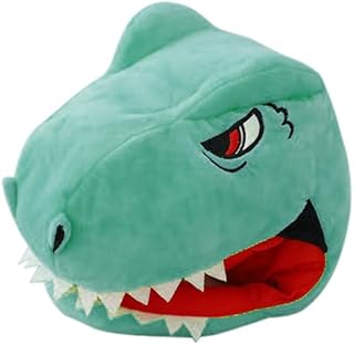 Surakey Dinosaur Party Hats Birthday Cute Plush Hats Cotton Dress Up Cosplay Christmas Halloween Costume Headgear for Kids (Cyan)