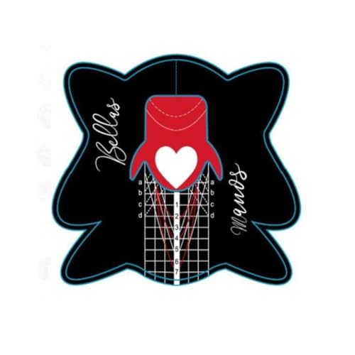 Bellas Manos Moldes de Uñas para Extensiones, 300 Unidades, Adhesivos para Técnicas de Gel y Acrílico, Negro