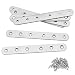 Mila-Amaz 6 Stück Edelstahl Flachverbinder Holzverbinder 160 x 20 x 3 mm Lochblech mit Schrauben, Silber