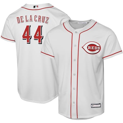 Elly De La Cruz Cincinnati Reds MLB NFL Kids Youth 8-20 White Home Player Jersey (14-16)