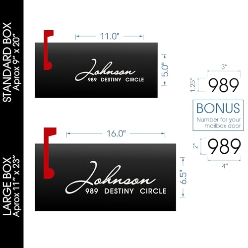 Personalized Mailbox Numbers - Street Address Vinyl Decal - Custom Decorative Numbering Street Name House Number Gift E-004c2 - Back40Life