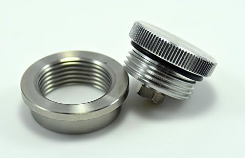 Fuel Cell Cap Aluminum Filler Neck Weld On Bung Screw Cap Small CNC Gas... Weld In Tank Flange - Foto 11