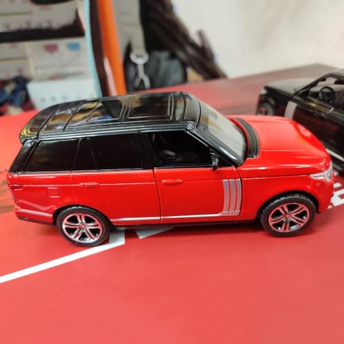 Image of DARVICE 1:32 Range Rover Toy Car Diecast Metal Toy Car for Kids Model with Openable Door Light Sound Pullback