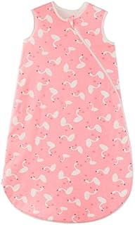 beeweed Baby Sleeping Bag 1.5 Tog, 100% Cotton Soft Wearable Blanket, Unisex Sleeveless Baby Swaddle Sack for Toddlers, 2 Way Double Zip, All Seasons Baby Sleep Bag for 6 - 18 Months