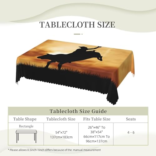 Nappe rectangulaire taureau réutilisable pour protéger la table de salle à manger - 5