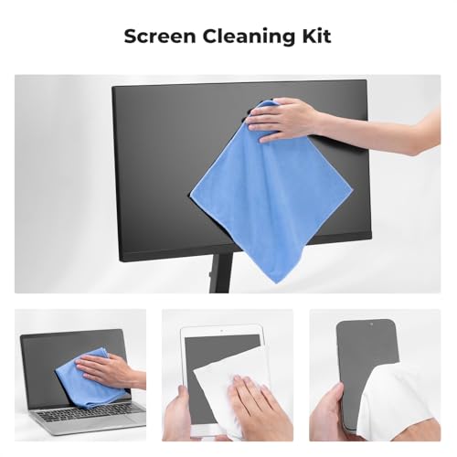 K&F CONCEPT Screen Cleaner 250ml, Microfibre Towels 30 * 30cm and Microfiber Cleaning Cloth 15 * 15cm, for LCD LED HDTV Computer TV iPad iPhone Tablet Smartphone Laptops | 8.8oz Screen Cleaning Kit – Image 3