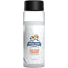 Dye Free Orange Snow Cone and Shaved Ice Flavor Concentrate | 4oz | Add Sugar and Water To Make 1 Gallon of Syrup | Snow Cone Dreams