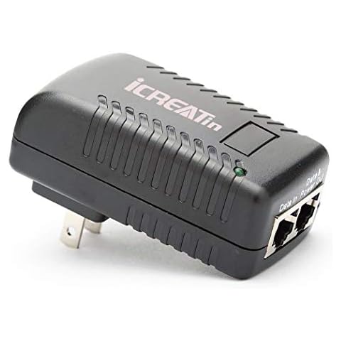 iCreatin Wall Plug POE Injector with 48v Power Supply 802.3af for Most Cisco/Polycom/Aastra Phones and More Cover