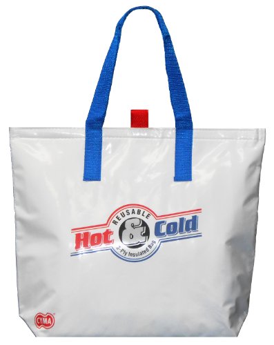 Insulated Tote Bag, 15"x12"+3" Flat Bottom, White (White, 1)2