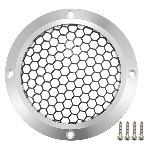 Grilles de haut-parleur en alliage d'aluminium robuste et design sobre noir argent
