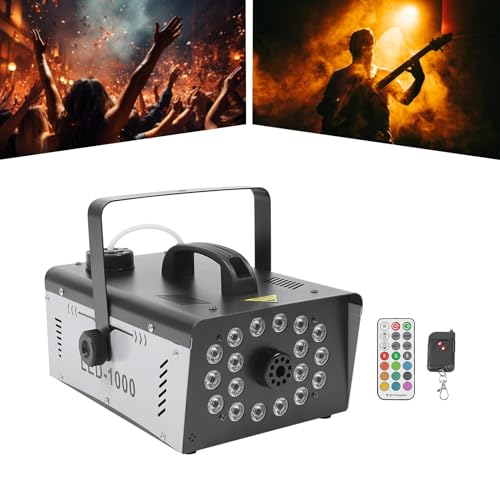 Máquina de humo LED 1000W con 18 luces y control dual miniatura 4