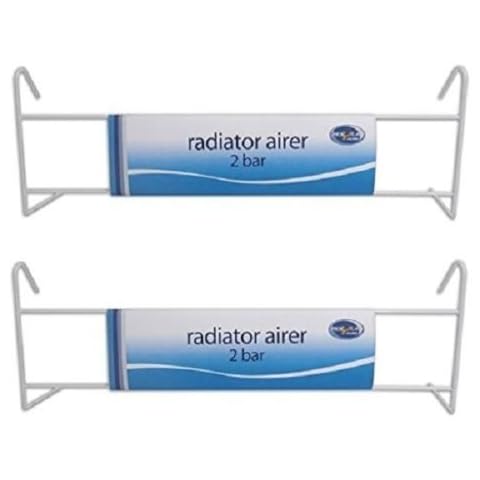 D.I.L 2 x 2 Bar Radiator Airer Drier White Laundry Clothes Bathroom Drying Indoor New Cover