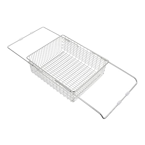 BESTonZON 1 Pc Escurridor De Acero Inoxidable Escurridor De Lavabo Extensible Estante De Esponja De Cocina Soporte Para Esponja De Fregadero Escurridor De Platos De Cocina Placa Plegable