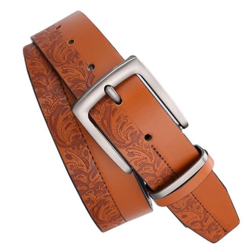 Ceinture cuir homme classique boucle ardillon réglable motif gaufré tendance