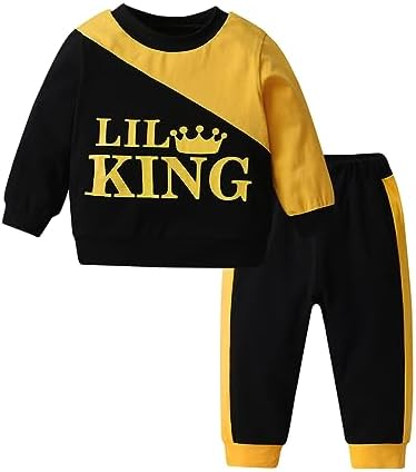 Infant Baby Boys Clothes Set Toddler Letters Long Sleeve Sweatshirt Tops + Pants Tracksuit Outfits Set