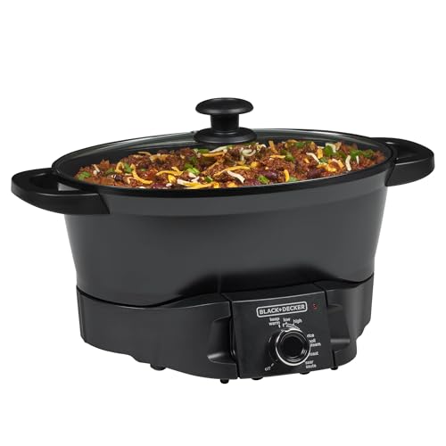 BLACK+DECKER Multicooker 7QT Family Size, 5-in-1 Functions, Neat ‘N Clean™ Technology, Slow Cook, Steam/Boil, Precision Roast, Sear/Saute, & Rice