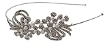 Un hermoso diseño de flores Metal chapado en plata diadema tiara/laterales adornados con cristales de Swarovski transparente y perlas