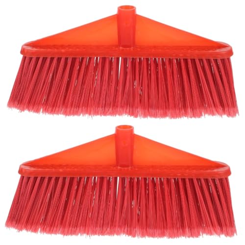 SOLUSTRE 2pcs Indoor Broom Head Plastic Sweeper Part Easy to Combing Hairs Efficient Cleaning for Home