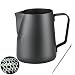 Chef Prosentials Espresso Milk Frothing Pitchers, 20 oz/600 ml Coffee Steaming Cup, Black Frosted Latte foaming, Teflon Coating