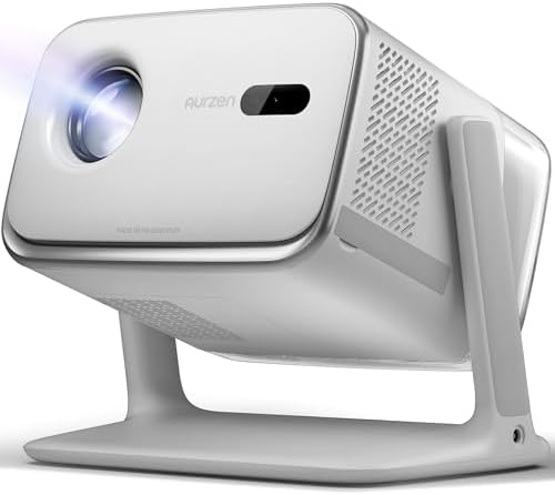 Aurzen BOOM mini Google TV Movie Projector with WiFi and Bluetoot...