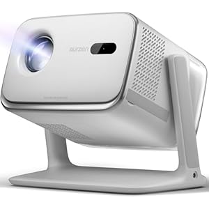 Aurzen BOOM mini Google TV Movie Projector with WiFi and Bluetooth, Voice Control, Family Mode, 20W Dolby Audio, Real-Time Focus, 4K Supported Smart Portable Home Theater Projector Outdoor,