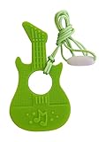 Tiene un cordón de unos 80 cm (30 pulgadas) de largo, que se puede ajustar y volver a atar fácilmente. El guitarra en sí tiene 9 cm (3,5 pulgadas) de largo
