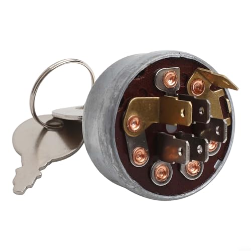 Interruttore di accensione per tosaerba con chiavi, struttura in metallo,