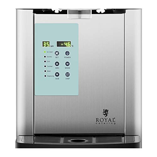 Foto von Royal Catering Slush-Eis-Maschine Softeis Maker RCSL 1/6ICE (6 L, 600 W, - 20 - 10 °C, modernes Kontrolldisplay, BPA-frei, 6 Funktionen, LED-Kontrolldisplay)