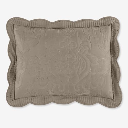 BrylaneHome Amelia Sham - King, Taupe