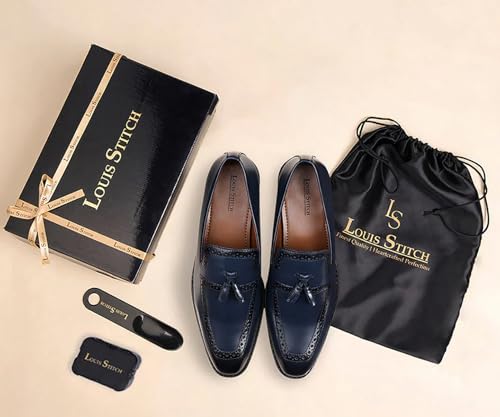 Image of LOUIS STITCH Formal Shoe for Mens | Breathable Tassel Moccasins | Comfortable for Business, Casual, and Parties (SXMCTA)