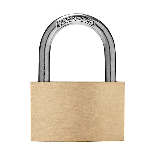 Image of Thin Solid Brass Same Keyed Padlock keyed Alike Locks-40mm-12pack