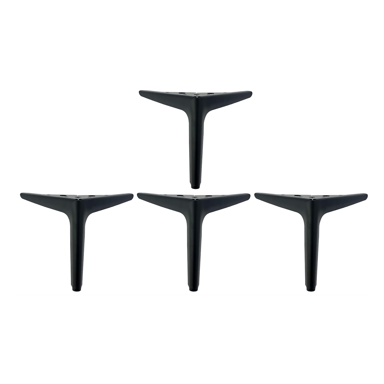 Pieds de meubles en métal lot de 4 triangulaires pour lit et commode