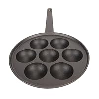 generic 7-Loch-Takoyaki-Grillpfanne aus Gusseisen mit Antihaftbeschichtung – Vertieftes und Vergrößertes Design für Schnelles, Gleichmäßiges Erhitzen – Takoyaki-Maker in