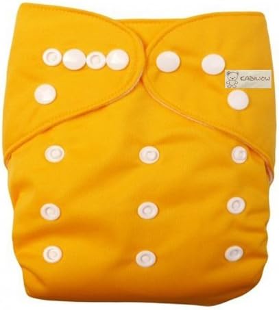 Baby One Size Washable Reusable Adjustable Cloth Pocket Diaper - Yellow