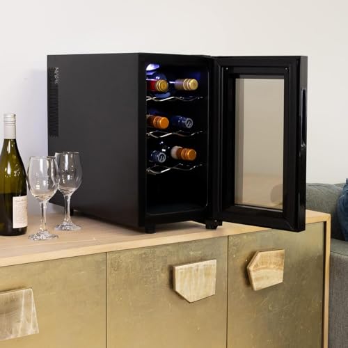 Cantinetta Vino 25L Wooler8 Wintem - Conservazione Elegante 8 Bottiglie, Frigo Bar Silenzioso con Illuminazione LED, Regolazione Temperatura 8-18°C, Design Moderno per Arredamento, Classe Energetica A - 3
