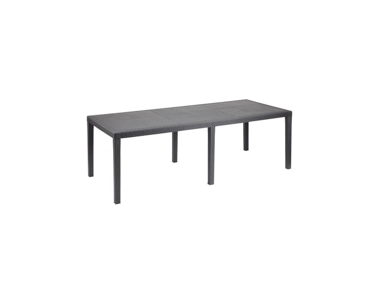 SATURNIA - Wolfpack 8330127 Mesa Resina Ratan Antracita Prince 220x90 cm