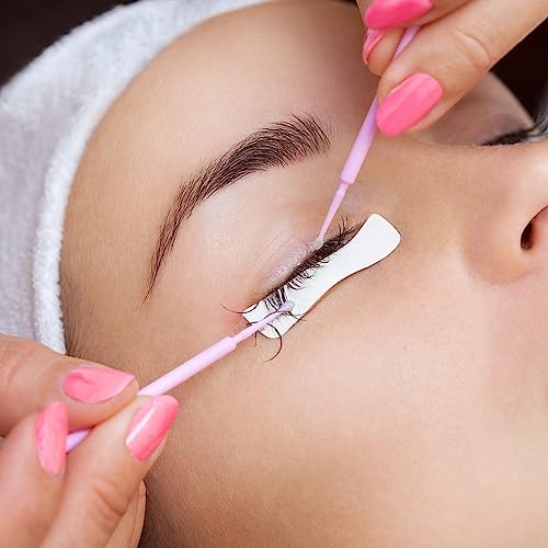 300pcs Disposable Micro Applicators brushes,JASSINS Eyelash Extensions Microfiber Wands Applicator Brush,False Eyelashes Brush Clean Mascara swabs(2.0 mm With Container) (PINK)