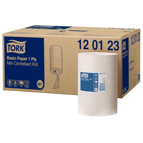 Tork Einmalhandtücher Mini Tork, Zellstoff, Natur, 21,5 cm x 120 m, 11 Rolle(n)