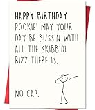 IDU Funny Birthday Card for Boys Girls Him Her,13th 14th 15th 16th 17th 18th 21st Birthday Decorations & Gifts for Son Daughter Teens,10 to 30 Year Old Gifts with Gen Z Slang Meme-Inspired Design