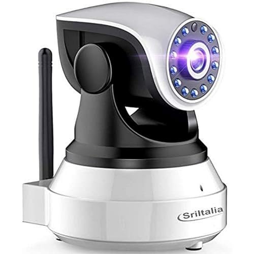 Sricam SP017 Camera Surveillance WiFi 1080P Caméra de Surveillance sans Fil, Camera IP WiFi 1080p, P2P avec Microphone et Haut Parleur,Vision Nocturne,Détection de Mouvement,Caméra Sécurité
