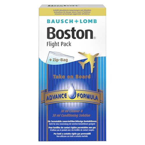 Bausch + Lomb Boston Advance Flight Pack - Reise-Set, für harte Kontaktlinsen - mit Kontaktlinsenreiniger 30 ml und Aufbewahrungsflüssigkeit 30 ml