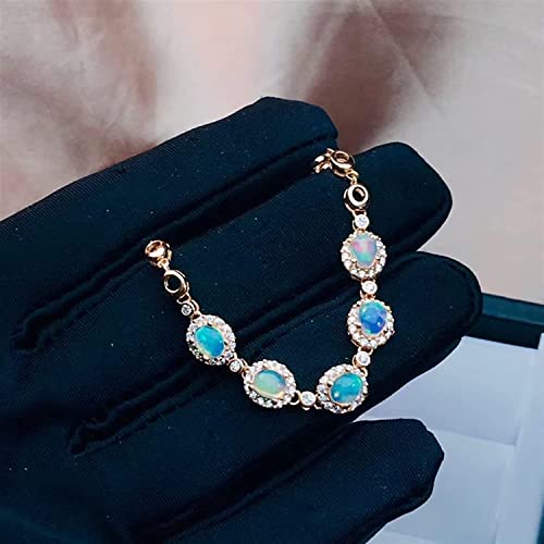 Bracelet en opale véritable et authentique bijoux argent 925