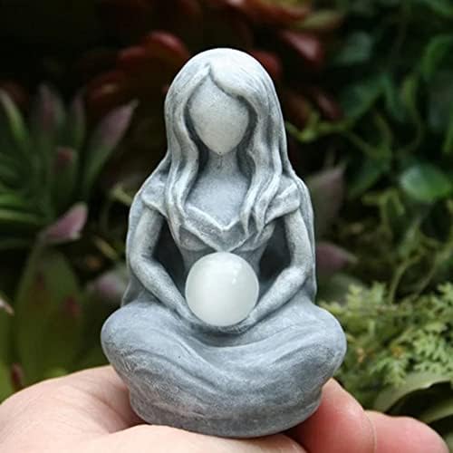 lencyotool Moon Goddess Statue Resin Goddess Figurine Ornament Abstract Art Craft Sculpture For Office Home Room Decorations 8x5x4 Cm