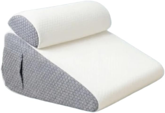 Healpurea 2.0 Sleep Pillow，Cooling Memory Foam Top, Bed Wedge Pillows for Headboard (White)
