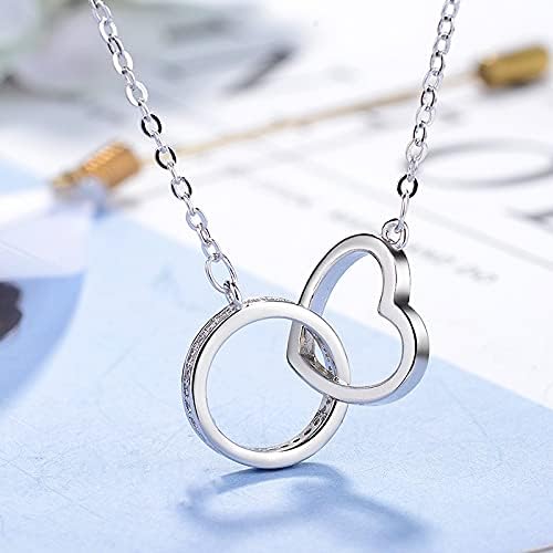 Collier cœur en zircone ras du cou pour soirée chic - 2