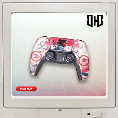Image of Ghost of Tshushiima Custom PS-5 Controller Wireless compatible with Play-Station 5 Console by BCB Controllers | Proudly Customized in USA with Permanent HYDRO-DIP Printing (NOT JUST A SKIN).