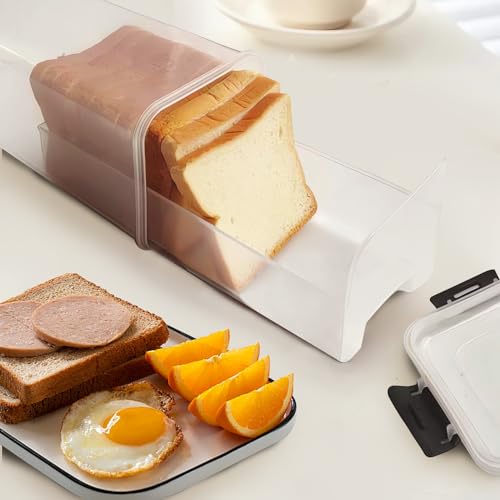 Bandeja de cajón para panera plástica hermética que evita el pan duro 5